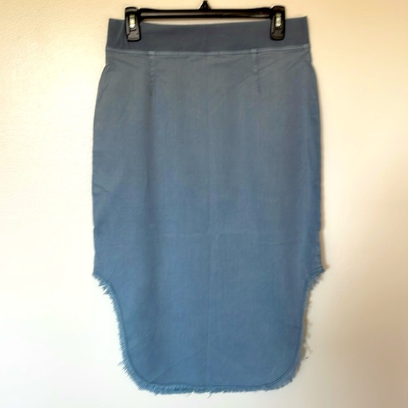 HCVI WEARABLES Harlowe High Side Midi Skirt In Blue Size S - Picture 4 of 12